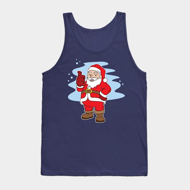 Santa Clause Thumbs Up Tank Top by HBfunshirts